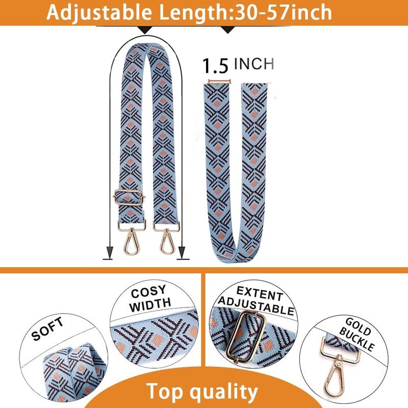 S-Jacorry Purse Strap Replacement Crossbody Wide Shoulder Strap Adjustable Canvas Straps Handbag Strap Replacement Belts - Image 4